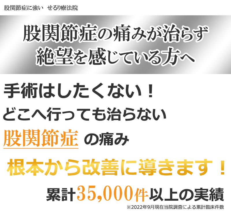股関節症を根本から改善に導く横浜市の整体せるり療法院